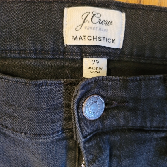 J Crew black matchstick jeans perfect stretch 29 waist with 28.5 inseam - Picture 5 of 5